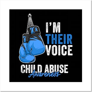 Child Abuse Prevention Awareness Month Blue Ribbon gift idea Posters and Art